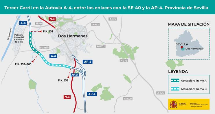 La redacción de los proyectos de ampliación de la A-4 y AP-4 está en marcha