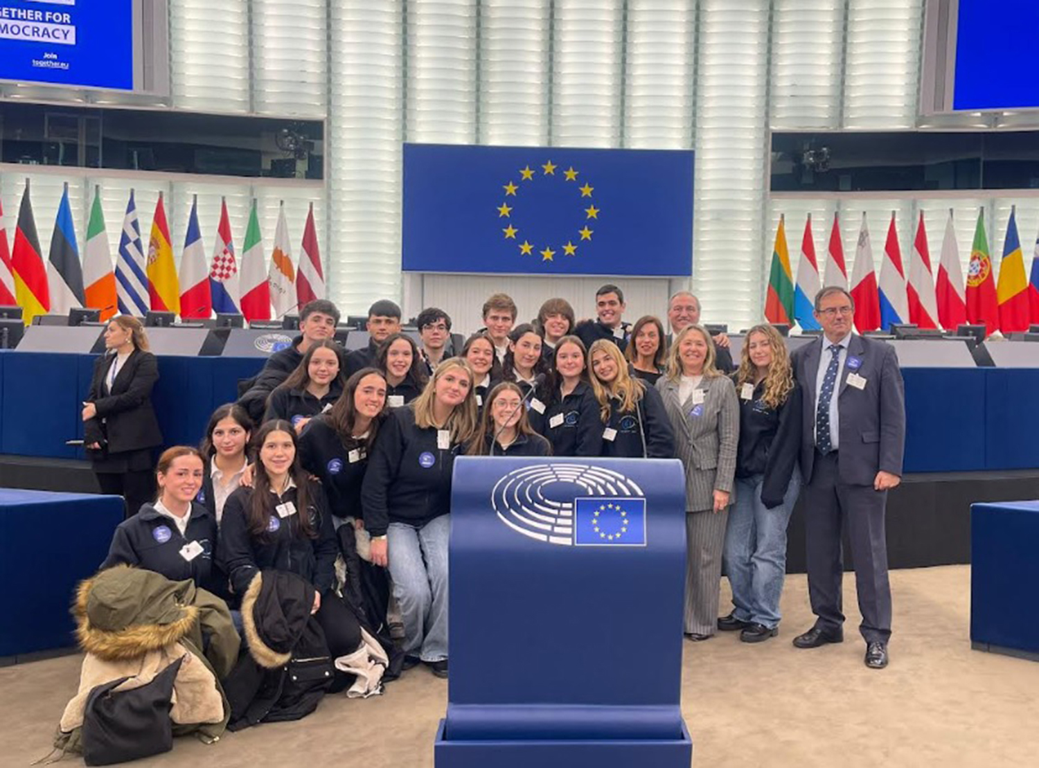 Alumnado del IES Hermanos Machado en el Parlamento Europeo