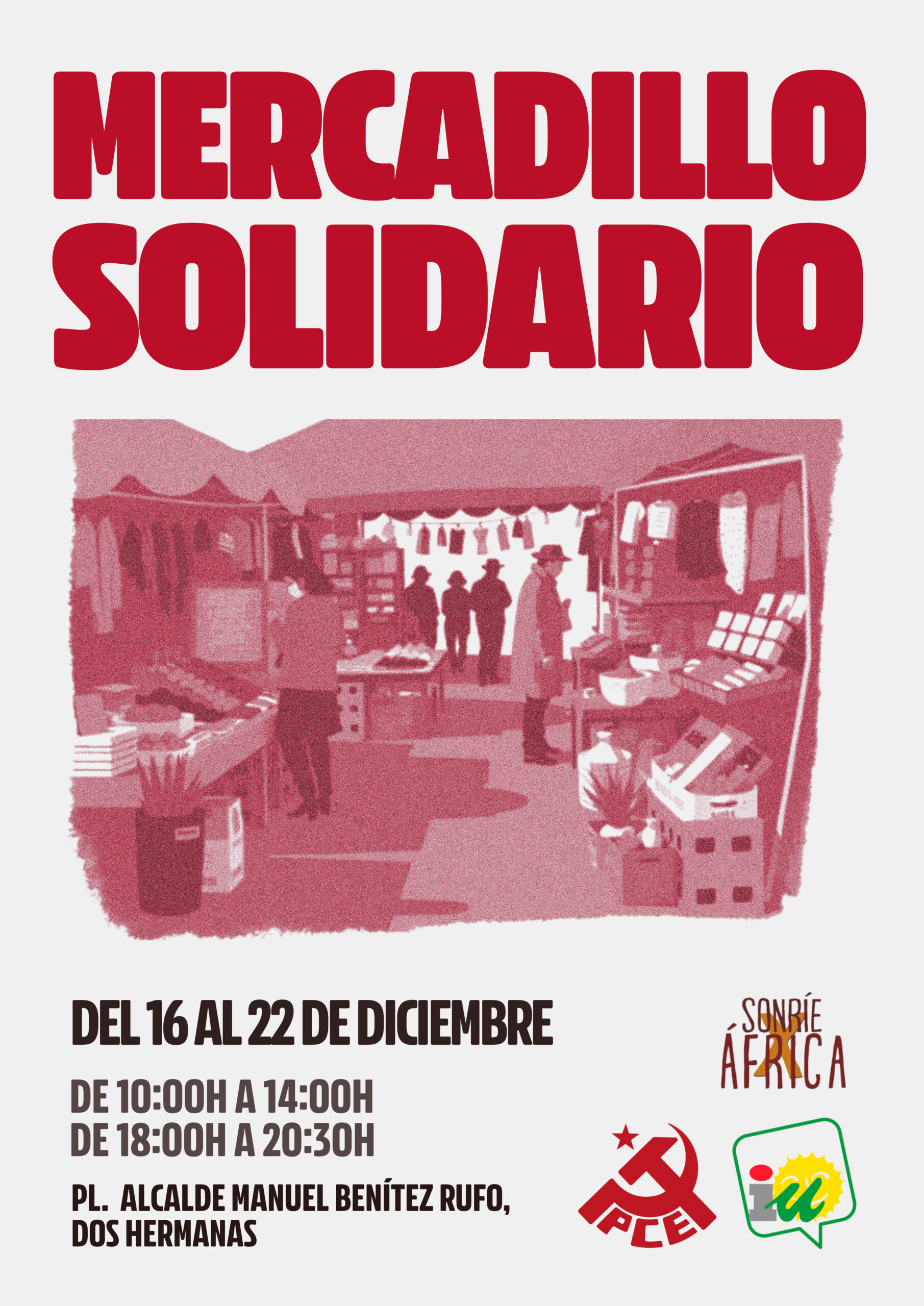 Mercadillo solidario y exposición en la sede de Izquierda Unida