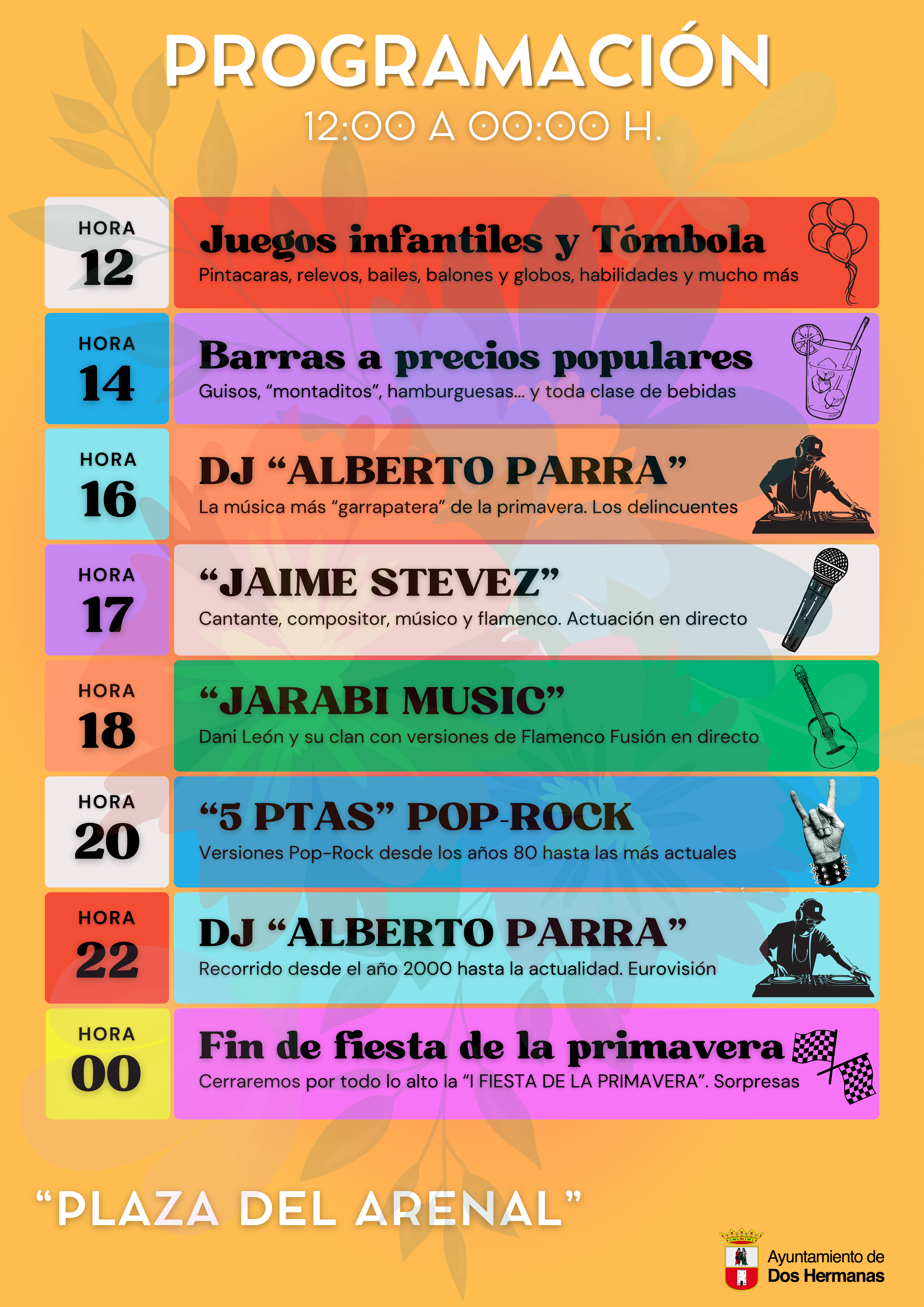 Fiesta de la Primavera el día 15 de marzo en El Arenal