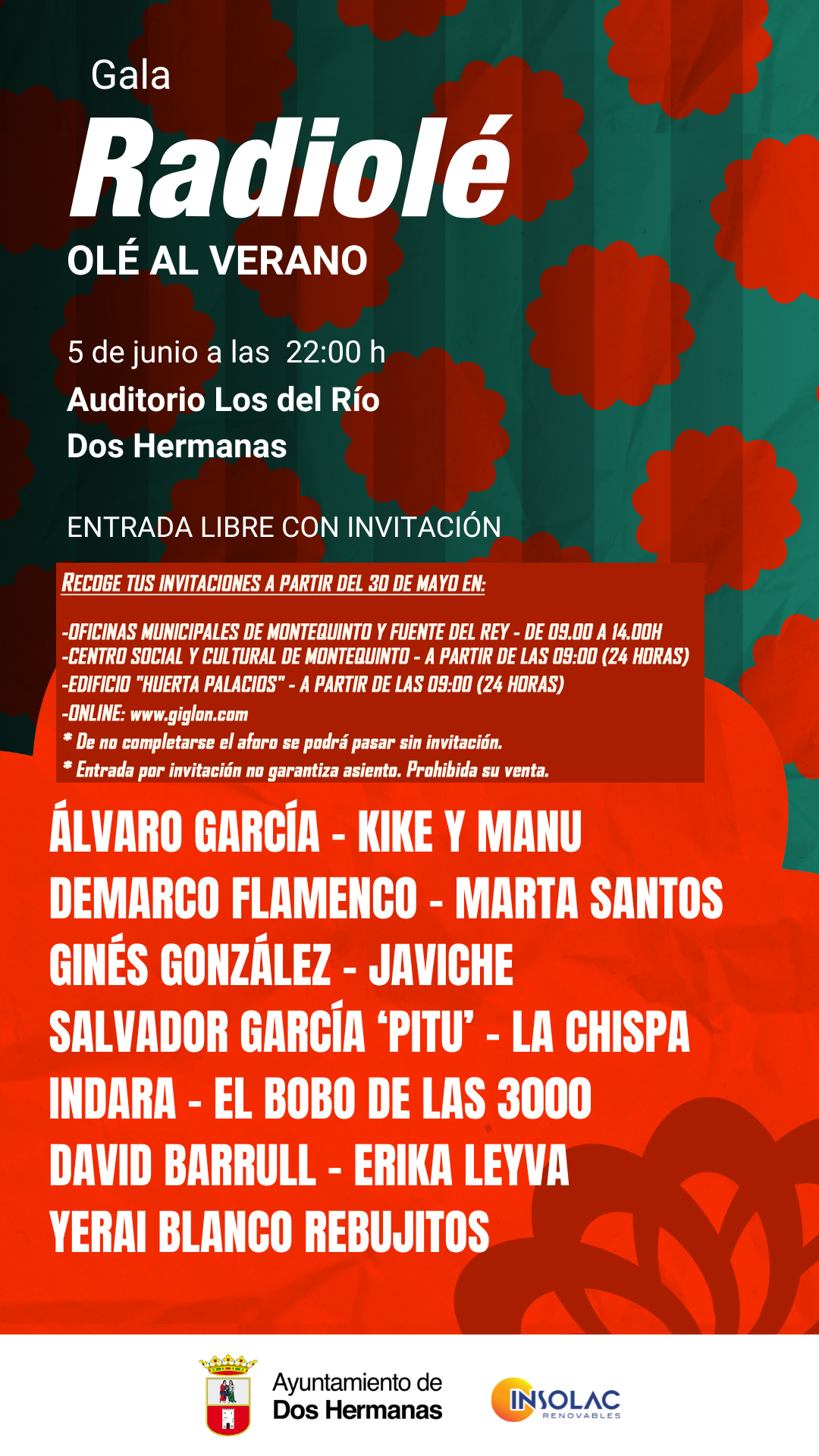 La Gala de Radiolé Olé al Verano reparte sus invitaciones