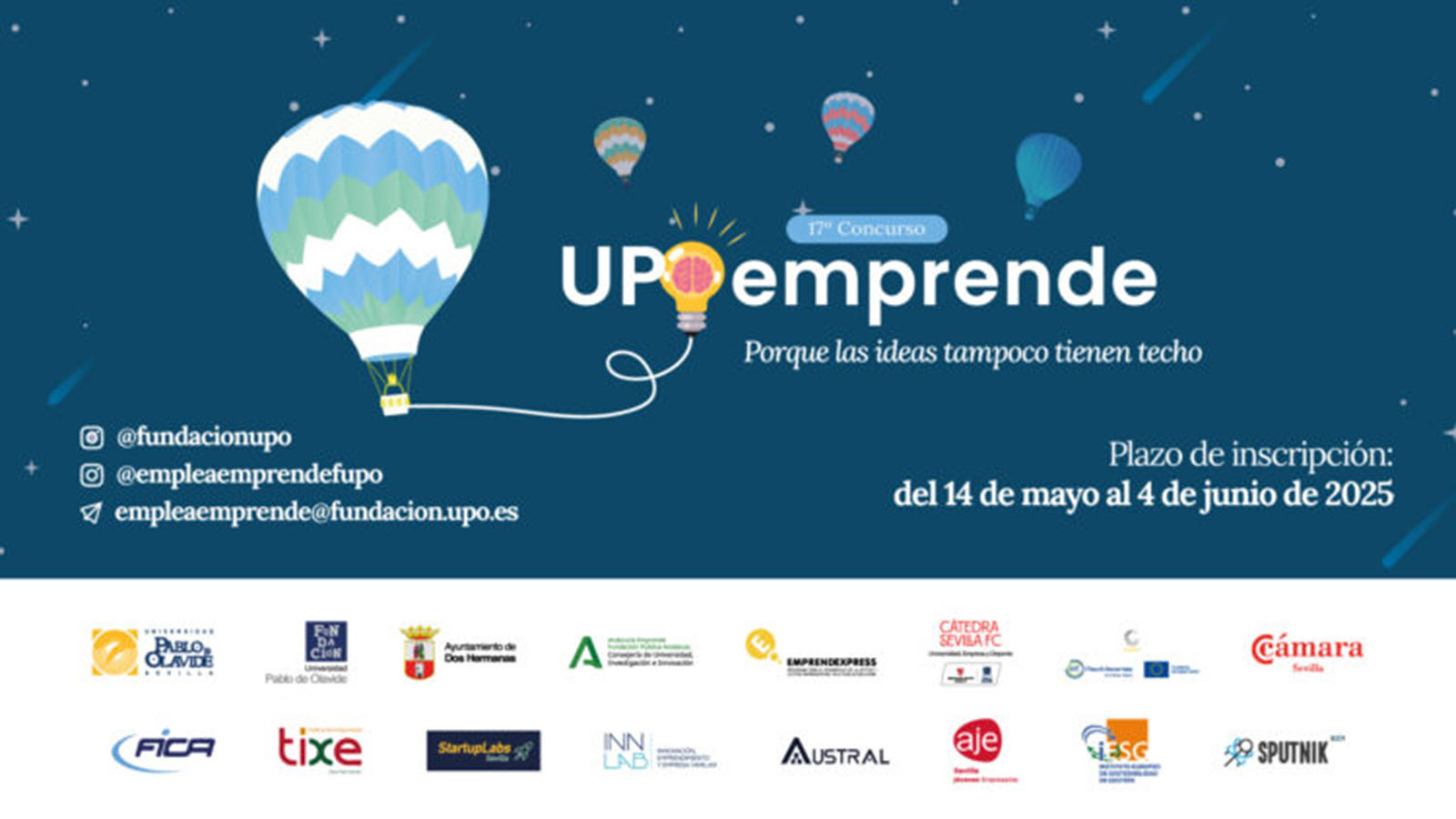 El XVII concurso UPOemprende vuelve a contar con el Ayuntamiento