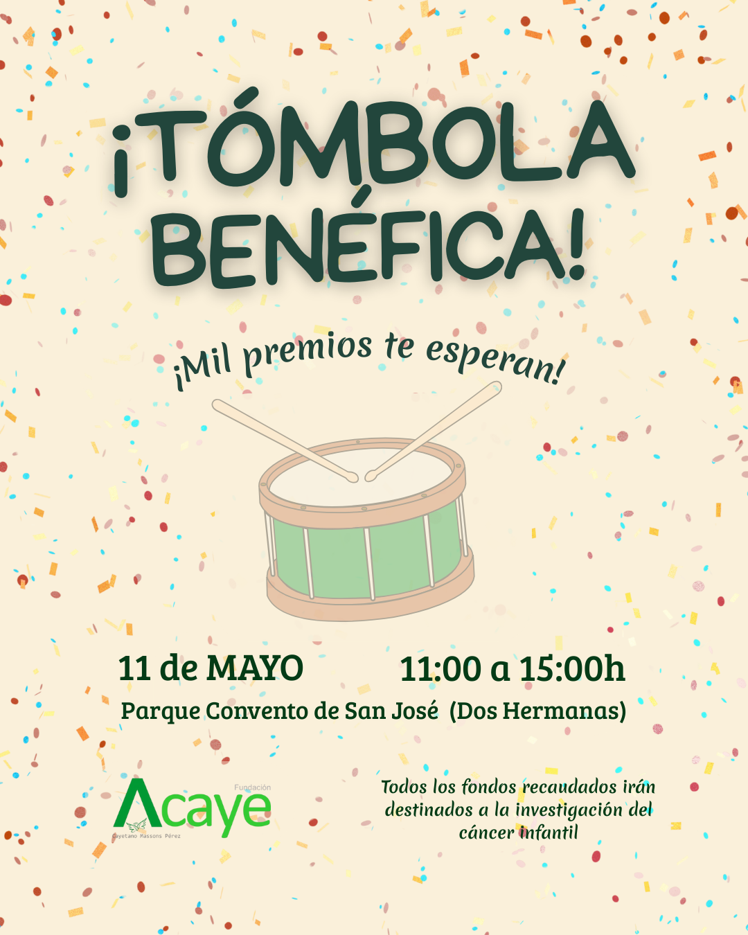 Tómbola solidaria de Acaye en el parque de Las Infantas