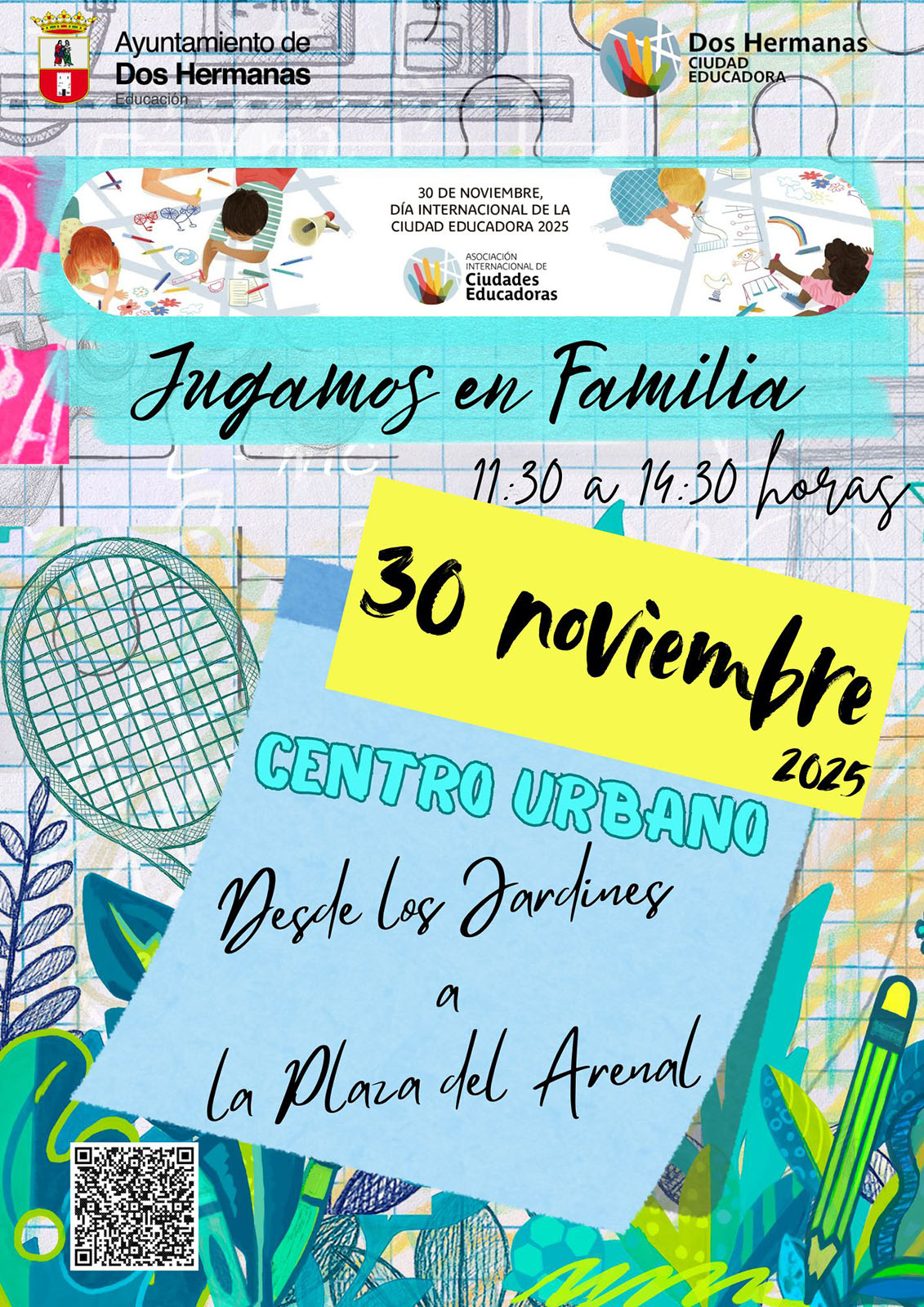 Jugamos en Familia tomará el centro desde Los Jardines al Arenal