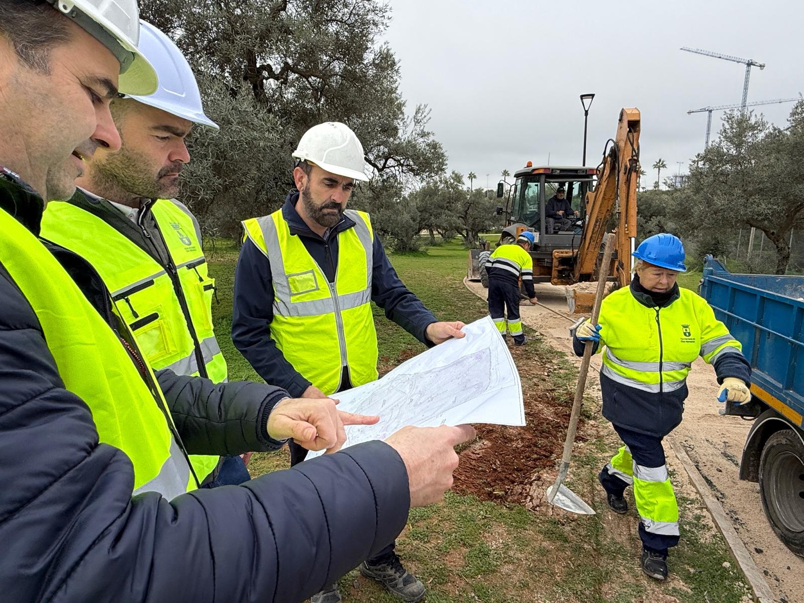 Obras de estabilización de los senderos del parque forestal