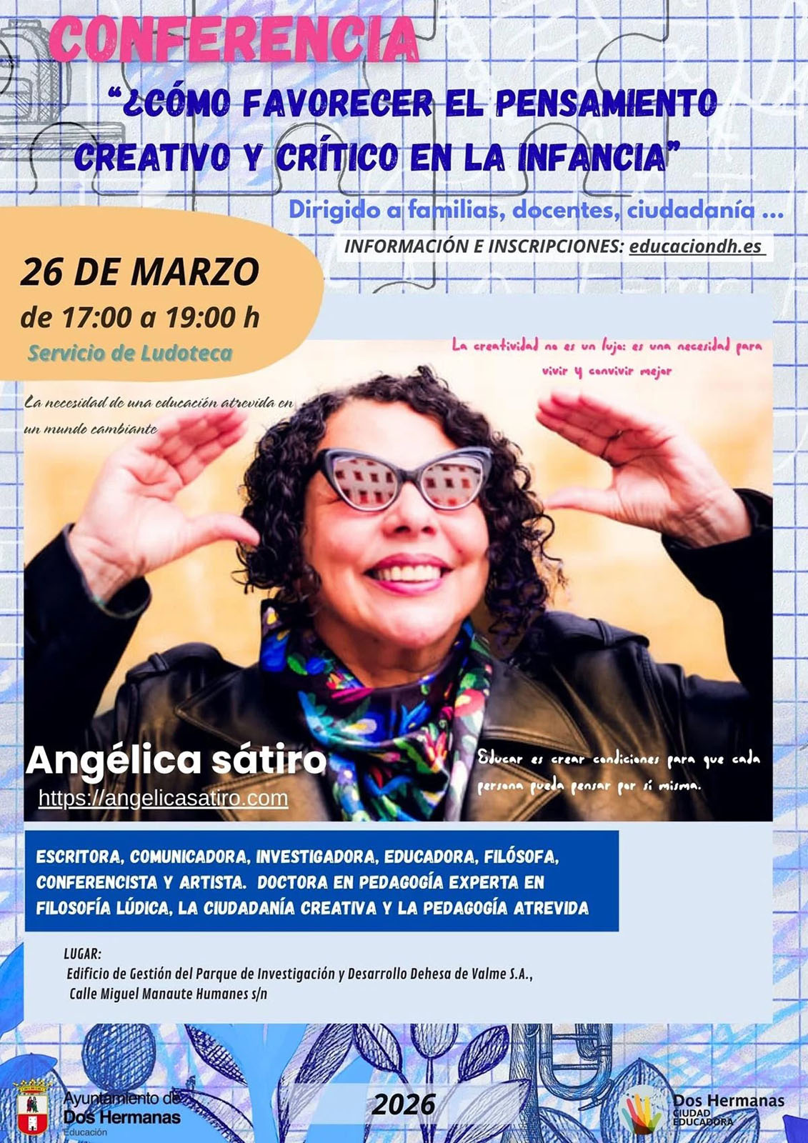 Conferencia sobre pensamiento creativo y crítico en la infancia