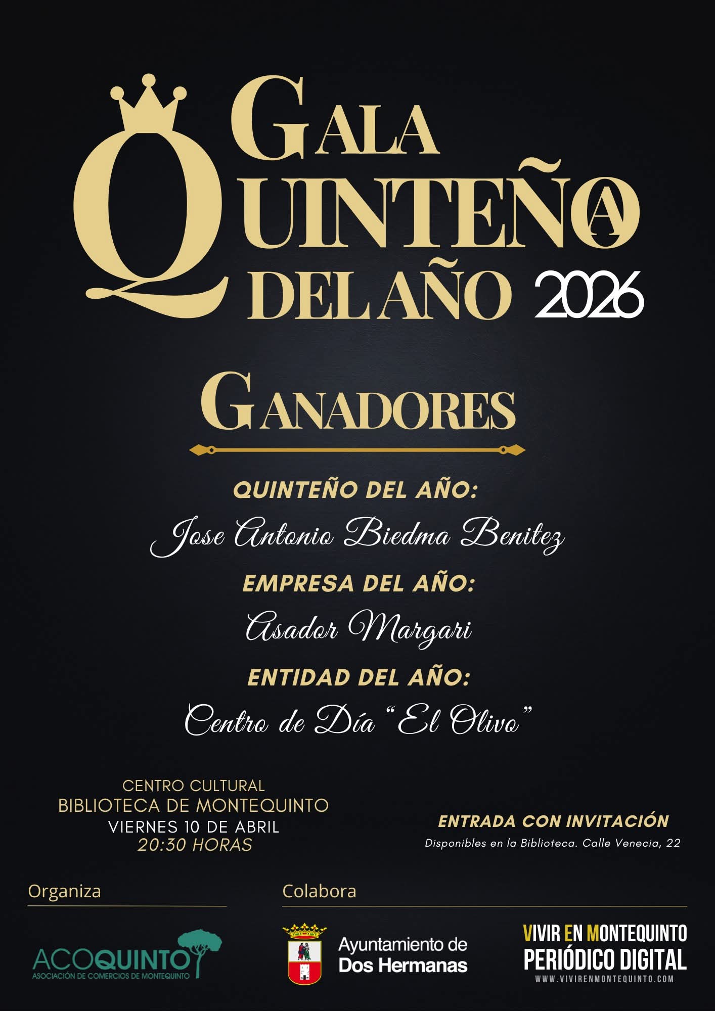El galardón Quinteño del Año 2026 ya tiene protagonistas