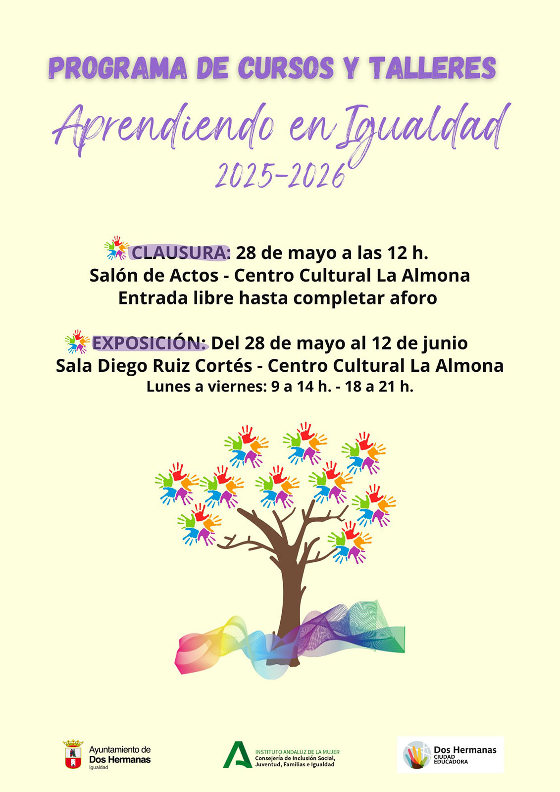 Aprendiendo en Igualdad 2025-26 clausura sus cursos y talleres