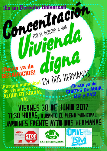 Cartel concentración por una vivienda digna