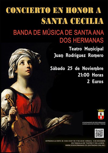 Cartel concierto de Santa Cecilia de la Banda de Santa Ana