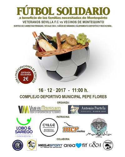 Cartel partido de fútbol solidario en Montequinto