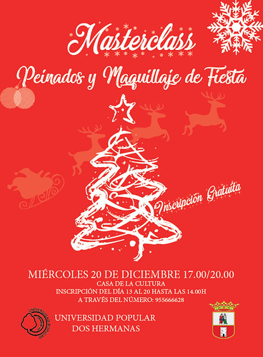Cartel masterclass de Navidad en la Universidad Popular