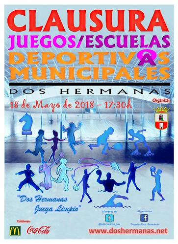 Cartel Fiesta de clausura de los Juegos Deportivos Municipales