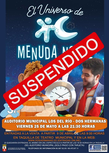 Cartel Universo Menuda Noche suspendido